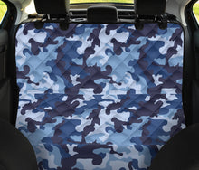 Load image into Gallery viewer, Blue Camouflage Back Bench Seat Cover For Pets Camo Pattern