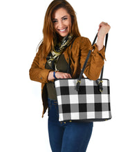 Load image into Gallery viewer, Large Buffalo Plaid Pattern Tote Bags