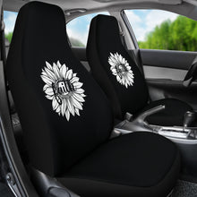 Load image into Gallery viewer, Black White Faith Sunflower Car Seat Covers Set