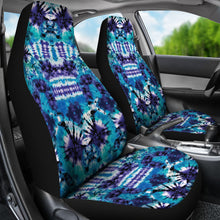Load image into Gallery viewer, Tie Dye Teal, Purple, Blue Car Seat Covers Set