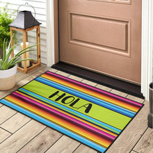 Load image into Gallery viewer, Hola Doormat With Colorful Serape Mexican Style Pattern