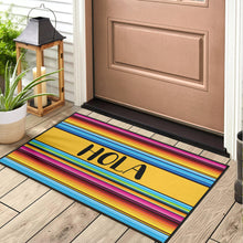 Load image into Gallery viewer, Hola Doormat With Colorful Serape Mexican Style Pattern