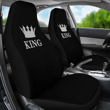 Load image into Gallery viewer, King Car Seat Covers In Black Set of 2