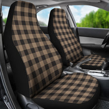 Load image into Gallery viewer, Brown and Black Buffalo Plaid Car Seat Covers