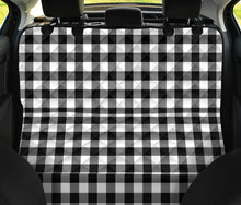 Load image into Gallery viewer, Black and White Buffalo Plaid Back Bench Seat Cover For Pets Dogs