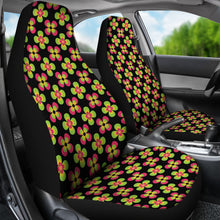 Load image into Gallery viewer, Black With Retro Flower Pattern Car Seat Covers Set