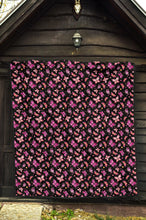 Load image into Gallery viewer, Black With Colorful Butterfly Pattern Quilt