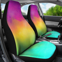 Load image into Gallery viewer, Bright Rainbow Watercolor Car Seat Covers