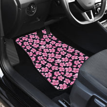 Load image into Gallery viewer, Black and Pink Cherry Blossom Floor Mats