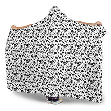 Load image into Gallery viewer, Dalmatian Pattern Hooded Blanket Black and White