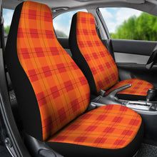 Load image into Gallery viewer, Red and Orange Buffalo Check Car Seat Covers