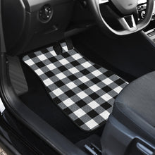 Load image into Gallery viewer, Black and White Buffalo Check Marled Pattern Floor Mats