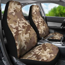 Load image into Gallery viewer, Brown Camo Car Seat Covers Brown and Tan Desert Camouflage Pattern Seat Protectors
