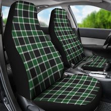 Load image into Gallery viewer, Dark Green and Black Plaid Check Car Seat Covers