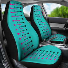 Load image into Gallery viewer, Teal With Pink and Black Arrows Car Seat Covers