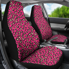 Load image into Gallery viewer, Hot Pink and Tan Leopard Print Car Seat Covers