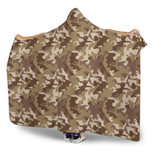 Load image into Gallery viewer, Camo Hooded Blanket Brown and Tan Camouflage With Sherpa Lining