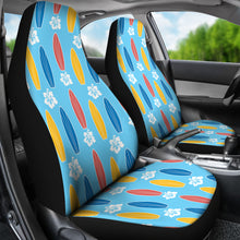 Load image into Gallery viewer, Blue With Surfboard Pattern Car Seat Covers Set