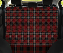 Load image into Gallery viewer, Burgundy, Wine Red, Black and White Plaid Dog Hammock Back Seat Cover For Pets