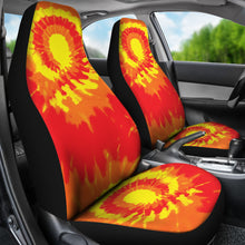 Load image into Gallery viewer, Red Orange and Yellow Tie Dye Car Seat Covers