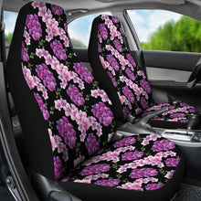 Load image into Gallery viewer, Black Pink and Purple Orchid Flower Car Seat Covers