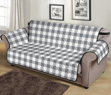 Load image into Gallery viewer, Gray and White Buffalo Plaid Sofa