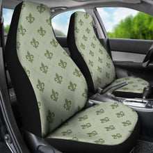 Load image into Gallery viewer, Green Fleur De Lis Pattern Car Seat Covers