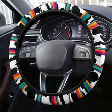 Load image into Gallery viewer, Cow With Serape Pattern Steering Wheel Cover
