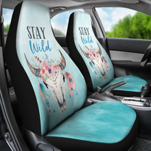 Load image into Gallery viewer, Turquoise Stay Wild Boho Skull Car Seat Covers