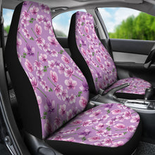 Load image into Gallery viewer, Light Purple and Pink Orchid Flower Pattern Car Seat Covers