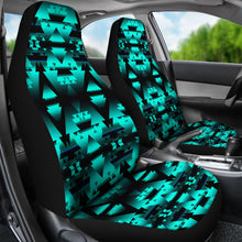 Load image into Gallery viewer, Dark Teal Winter Camp Car Seat Covers