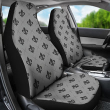 Load image into Gallery viewer, Gray Fleur De Lis Pattern