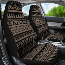 Load image into Gallery viewer, Stone Brown and Black Tribal Pattern Abstract Ethnic Car Seat Covers