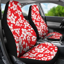 Load image into Gallery viewer, Red and White Hibiscus Flowers Hawaiian Flower Pattern Car Seat Covers