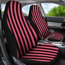 Load image into Gallery viewer, Pink and Black Striped Car Seat Covers Seat Protectors