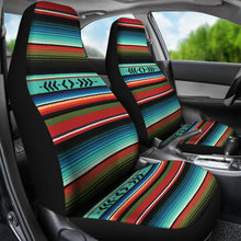 Load image into Gallery viewer, Colorful Green, Red, Blue and Orange Serape Car Seat Covers Set