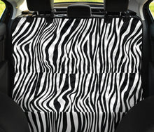 Load image into Gallery viewer, Black and White Zebra Stripes Print Back Bench Seat Cover For Pets