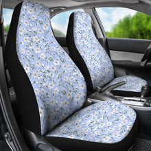 Load image into Gallery viewer, Light Blue With White Flower Pattern Car Seat Covers
