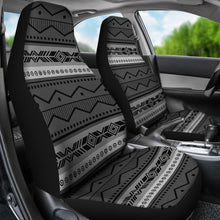 Load image into Gallery viewer, Gray and Black Ethnic Pattern Car Seat Covers Seat Protectors Tribal Boho Aztec