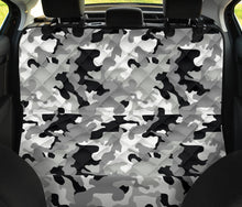 Load image into Gallery viewer, Gray, Black and White Camouflage Back Bench Seat Cover For Pets