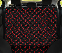 Load image into Gallery viewer, Black With Red Chili Pepper Pattern Back Seat Cover For Pets