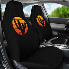 Load image into Gallery viewer, Retro Sunset With Cactus Car Seat Covers Set Desert Theme