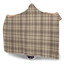 Load image into Gallery viewer, Brown and Tan Hooded Blanket With Tan Sherpa Lining