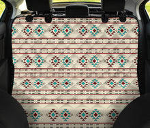 Load image into Gallery viewer, Cream, Turquoise, Red Ethnic Tribal Pattern Back Seat Cover For Pets Dog Hammock