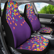 Load image into Gallery viewer, Heart Confetti Car Seat Covers Seat Protectors on Purple Background