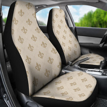 Load image into Gallery viewer, Tan Fleur De Lis Car Seat Covers