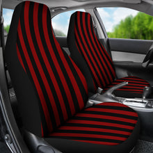 Load image into Gallery viewer, Red and Black Striped Car Seat Covers