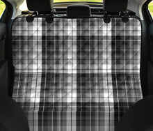 Load image into Gallery viewer, Gray, Black and White Plaid Tartan Back Seat Cover For Pets