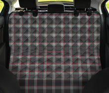 Load image into Gallery viewer, Custom Gray Red Plaid Back Seat Cover For Pets