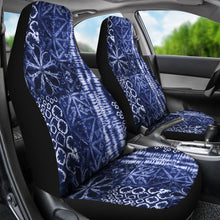Load image into Gallery viewer, Shibori Indigo and White Tie Dye Style Car Seat Covers